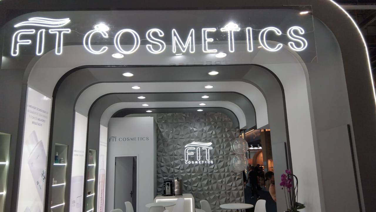 Espaço instagramável desenvolvido para a Fit Cosmetics 2024